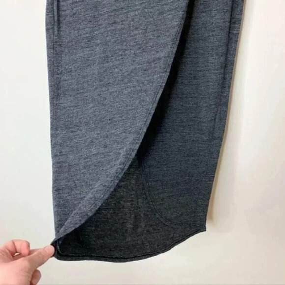 Anthropologie Nation Marnie Wrap Midi Skirt Knit High Rise Waist Grey Size XS - Picture 7 of 15
